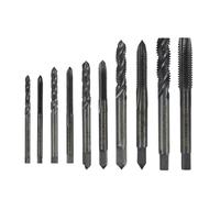 Grifo de taladro, grifos de enchufe métrico, juego de roscas 6 piezas M3 M4 M5 M6 M8 M10 herramientas de roscado de tornillo recto/espiral recubierto de nitruro(6pcs Spiral Tap)