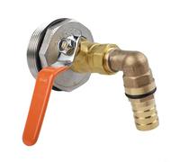 Grifo de tambor de acero inoxidable para aceite de 200 L, válvula resistente con diseño de fugas, espiga alcalina ácida para reemplazo de cubo de tonelada, dispensador de agua industrial (20 mm)