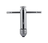 Grifo de trinquete con mango en T ajustable Llave de rosca Tapón métrico Grifo en forma de T M3-M8 y M5-M12 Para juego de grifos y matrices Plata[M5-M12 corto]