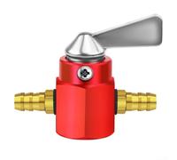Grifo de válvula de combustible para motocicleta para moto de cross para quad, interruptor de apagado de gasolina de aluminio, línea de 6 mm, opciones multicolor (rojo)