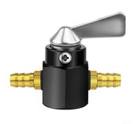 Grifo de válvula de grifo de combustible para motocicletas para tubo de aceite de 6 mm de diámetro hecho de aleación de aluminio para una entrega estable de combustible (negro)