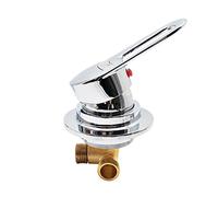 Grifo de válvula mezcladora de latón resistente para ducha, desviador de 2/3/4/5 vías, cartucho de cerámica, control de agua fría y caliente, ideal para instalación de cabina de ducha