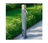 Grifo decorativo de columna de agua independiente para exteriores, acero inoxidable para una fácil instalación en patios de villa