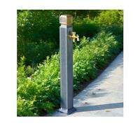Grifo decorativo de columna de agua independiente para exteriores, acero inoxidable para una fácil instalación en patios de villa