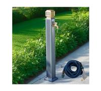 Grifo decorativo de columna de agua independiente para exteriores, acero inoxidable para una fácil instalación en patios de villa