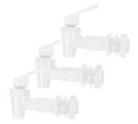 Grifo Dispensador de Agua 3 Piezas de Plástico | Válvula de Repuesto Color Claro, Uso Doméstico y Comercial, Diseño Transparente, Suave y Resistente