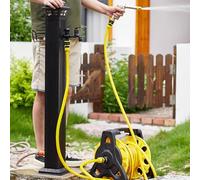 Grifo doble a prueba de congelación para exteriores con luz LED solar, hidrante de jardín independiente para un fácil acceso e iluminación