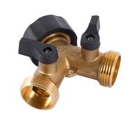 Grifo doble para lavadora, conector de manguera de jard?n en Y de 2 v?as, divisor para mangueras de suministro de 3/4", grifo doble para jard?n al air