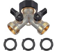 Grifo doble para lavadora, divisor de grifo de jardín de latón, conector en Y, 3/4 de pulgada para conectar
