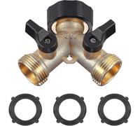 Grifo doble para lavadora, divisor de grifo de jardín de latón, conector en Y, 3/4 de pulgada para conectar
