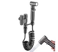 grifo ducha doble control,Pulverizador extraíble, grifo mezclador lavabo baño | Accesorio mango funcional para baño, equipo higiénico fácil montar Jingan