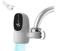Grifo eléctrico calentador de agua - Calentador de agua instantáneo sin depósito con pantalla digital LED | 3000 W para baño, casa, , cocina interior