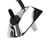 Grifo eléctrico de 12 V para caravana, barco y galera RV - Boquilla oscilante de acero inoxidable con base de aleación de zinc, rotación de 360 grados, agua de 12 V CC para grifo