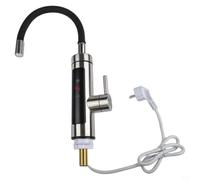 Grifo eléctrico de calentamiento instantáneo con lector de temperatura LED y cabezal giratorio para un uso eficiente del fregadero, hecho de acero inoxidable con rango de calor personalizable entre 30