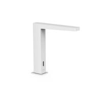 Grifo electrónico para lavabo con acabado blanco mate y sensor de infrarrojo Slim TRES