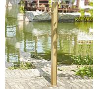 Grifo Exterior anticongelante con Doble Salida, Columna de Agua Vertical para jardín, Toma de Manguera Independiente, Soporte para Manguera a Prueba de heladas (Tamaño: 50 x 10,5 cm)