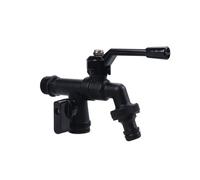 Grifo exterior for jardín, grifo de agua latón for, grifos anticongelantes con conector manguera, salida doble for lavadora(Dn15 With 1 Nipple)