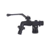 Grifo Exterior Negro For Jardín Con Doble Salida For Lavadora, Manguera De 1/2 Pulgada For para uso en jardines(Color 2)