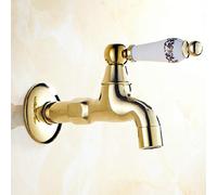 Grifo exterior para jardín, grifo de latón dorado, grifo de lavadora, inodoro de baño, fregona de esquina, grifos pequeños, grifo exterior for