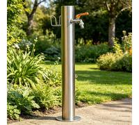 Grifo exterior vertical Columna de agua a prueba de congelación - Grifo de agua de acero inoxidable 304 Soporte de manguera independiente Hidrante de jardín para pastos(B,Height: 86cm/33.9in)