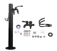 Grifo for exteriores Columna de agua vertical for jardín, Manguera independiente cilíndrica de acero inoxidable 304 a prueba de soporte en el exterior, Grifo de agua montado(A,3)