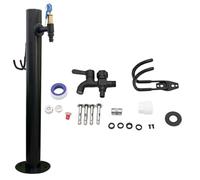 Grifo for exteriores Columna de agua vertical for jardín, Manguera independiente cilíndrica de acero inoxidable 304 a prueba de soporte en el exterior, Grifo de agua montado(A,2)