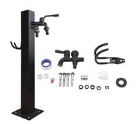 Grifo for exteriores Columna de agua vertical for jardín, Manguera independiente cilíndrica de acero inoxidable 304 a prueba de soporte en el exterior, Grifo de agua montado(B,3)