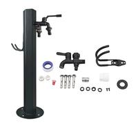 Grifo for exteriores Columna de agua vertical for jardín, Manguera independiente cilíndrica de acero inoxidable 304 a prueba de soporte en el exterior, Grifo de agua montado(C,3)