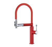 Grifo Fregadero Cocina Flexible Extensible Cuello de Cisne Grifo Giratorio Universal 360 3 Modos,rojo