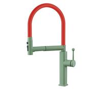 Grifo Fregadero Cocina Flexible Extensible Cuello de Cisne Grifo Giratorio Universal 360 3 Modos,verde