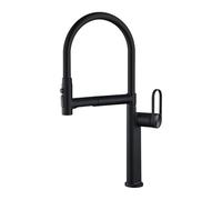 Grifo Fregadero Cocina Flexible Extensible Cuello de Cisne Monomando Grifo Giratorio Universal 360,negro
