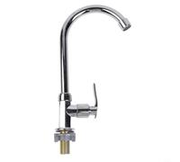 Grifo frío de una sola palanca para fregadero de cocina, grifo de acero con diseño de ahorro de agua, control suave para caravana, jardín al aire libre, lavadero, fácil de instalar