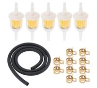 Grifo Gasolina de Moto Abrazadera de tubo filtro manguera combustible 1/4 pulgada diámetro interior para motocicleta, coche, scooter, ATV, ciclomotor, vehículo todoterreno Válvula Combustible