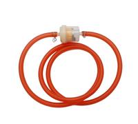 Grifo Gasolina de Moto Tubo de combustible de 1 m para manguera de radiador (diámetro interior de 5 mm y diámetro exterior de 8 mm) Válvula Combustible(Red)
