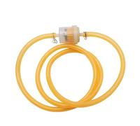 Grifo Gasolina de Moto Tubo de combustible de 1 m para manguera de radiador (diámetro interior de 5 mm y diámetro exterior de 8 mm) Válvula Combustible(Yellow)