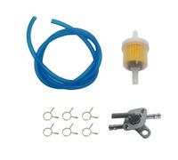 Grifo Gasolina Motos Kit Interruptor Llave Purga Línea Grifo Combustible Motocicleta Universal Válvula + Filtro Interno + Manguera 1M + Aceite + Clips ATV/UTV(Blue)