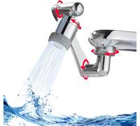 Grifo Giratorio 1080 Adaptador - Aireadores de Grifos Universal 1440° de Latón Para Cocina y Baño - Extensor de Grifo de Agua con 2 Modos Boquilla - Extensión Faucet con Filtro