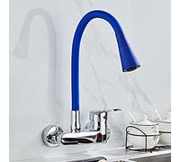 Grifo giratorio de 360 grados para fregadero de cocina con manguera flexible, grifo mezclador montado en la pared para un fácil control del agua y diseño moderno,