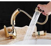 Grifo grifo de grifo pullador pulverizador de cocina grifo de baño maricón manija de un solo orificio mezclador toque cubierta de toque de toque caliente y fría fregadero liftifaucet/d/a LWX
