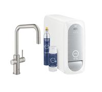Grifo Grohe Blue Home Cromo Satinado Boca En U Y Ducha Extraíble | 31543