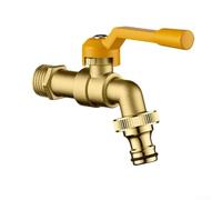 Grifo grueso de aleación de zinc para exteriores con puertos de salida dobles y rendimiento resistente a las heladas para uso exterior (C)