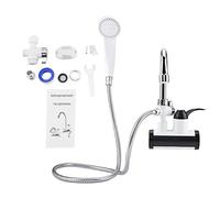 Grifo instantáneo Eléctrico, Haofy Grifo de Agua Caliente y Fría, Calentador Instantáneo Eléctrico con Pantalla Digital LED und Cabezal de Ducha (Entrada del Horizonte)