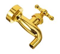 Grifo Invisible Decorativo de Fuente de Agua al Aire Libre Dorado | Plástico Acabado Electrolítico, Montaje Rápido y Fácil Mantenimiento, para Piscinas, Bares y Jardines