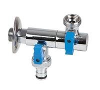 GRIFO JARDIN 2 SALIDAS GIRATORÍAS 1/2"X3/4"X3/4 ENGANCHE MANGUERA
