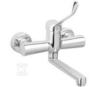 Grifo lavabo ALGEO MEDICO mural cromado BAGM3