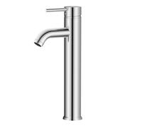 Grifo Lavabo Alto Monomando, Grifo Baño Lofe Cromado, Acero Inoxidable 304 Fría/Caliente
