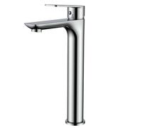 Grifo Lavabo Alto Monomando, Grifo Baño Misisipi Cromado, Acero Inoxidable 304 Fría/Caliente