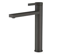 Grifo Lavabo Alto Monomando, Grifo Baño Tucano Negro Mate, Acero Inoxidable 304 Fría/Caliente