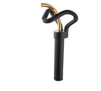 Grifo Lavabo Grifo de lavabo baño creativo con cascada, mezclador agua fría y caliente montado en la cubierta, cuerpo latón, grifos un solo orificio para Baño