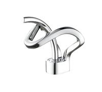 Grifo Lavabo Grifo de lavabo baño creativo con cascada, mezclador agua fría y caliente montado en la cubierta, cuerpo latón, grifos un solo orificio para Baño
